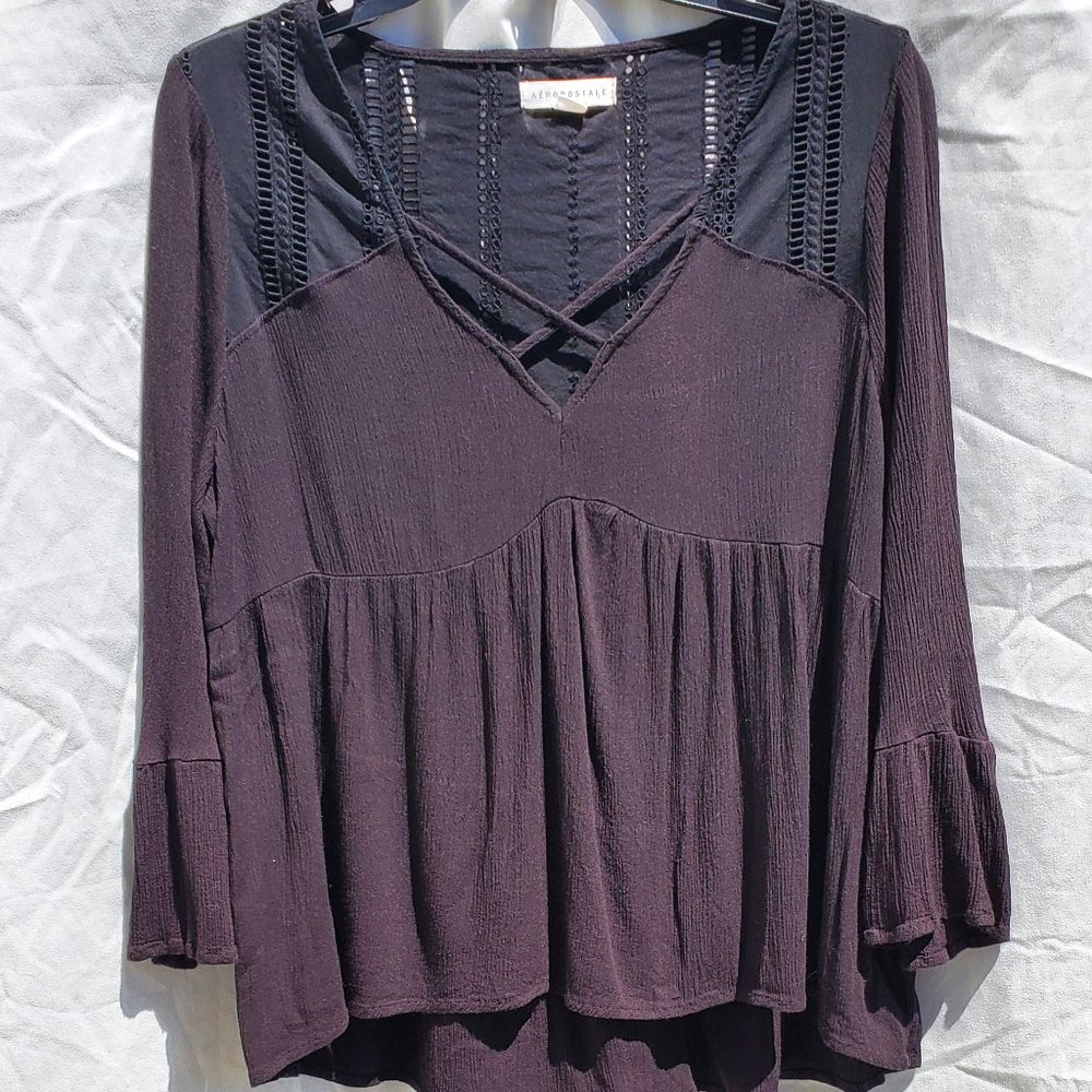 Aeropostale black Boho Top
